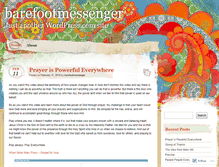 Tablet Screenshot of barefootmessenger.wordpress.com