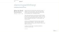 Desktop Screenshot of dancingwiththeqi.wordpress.com