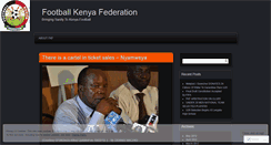 Desktop Screenshot of footballkenyafederation.wordpress.com