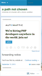 Mobile Screenshot of apathnotchosen.wordpress.com