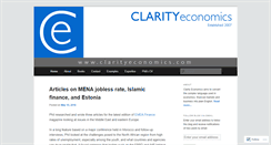 Desktop Screenshot of clarityeconomics.wordpress.com