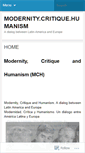 Mobile Screenshot of modernitycritiquehumanism.wordpress.com