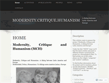 Tablet Screenshot of modernitycritiquehumanism.wordpress.com