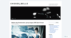 Desktop Screenshot of chosesbelle.wordpress.com