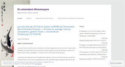 Desktop Screenshot of enattendantmnemosyne.wordpress.com