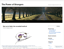 Tablet Screenshot of powerofstrangers.wordpress.com