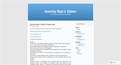 Desktop Screenshot of amritaraosister.wordpress.com