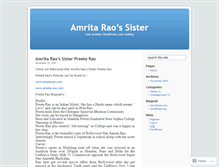 Tablet Screenshot of amritaraosister.wordpress.com