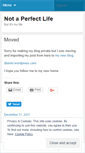 Mobile Screenshot of notaperfectlife.wordpress.com