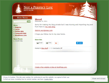 Tablet Screenshot of notaperfectlife.wordpress.com