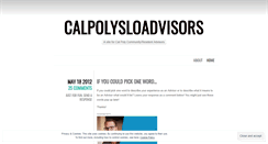 Desktop Screenshot of calpolysloadvisors.wordpress.com