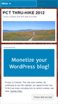 Mobile Screenshot of pctthruhike2012.wordpress.com