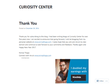 Tablet Screenshot of curiositycenter.wordpress.com