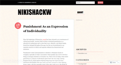 Desktop Screenshot of nikishackw.wordpress.com