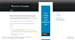 Desktop Screenshot of mateusgamba.wordpress.com