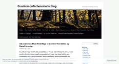 Desktop Screenshot of creativeconflictwisdom.wordpress.com