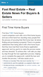 Mobile Screenshot of fastrealestate.wordpress.com