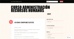 Desktop Screenshot of administracionrecursoshumanos.wordpress.com