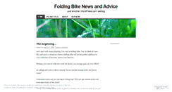 Desktop Screenshot of foldingbikes.wordpress.com