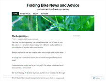 Tablet Screenshot of foldingbikes.wordpress.com