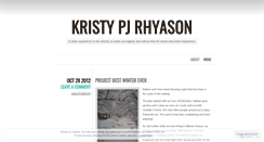 Desktop Screenshot of kristypjr.wordpress.com