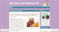 Desktop Screenshot of obatalamiasamlambunganak.wordpress.com