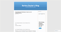 Desktop Screenshot of barbradozier.wordpress.com