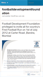 Mobile Screenshot of footballdevelopmentfoundation.wordpress.com
