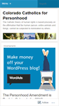 Mobile Screenshot of coloradocatholicsforpersonhood.wordpress.com