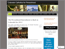 Tablet Screenshot of coloradocatholicsforpersonhood.wordpress.com