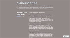 Desktop Screenshot of clairemcbride.wordpress.com