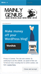 Mobile Screenshot of mainlygenius.wordpress.com