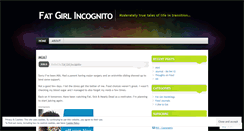 Desktop Screenshot of fatgirlincognito.wordpress.com