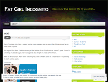 Tablet Screenshot of fatgirlincognito.wordpress.com