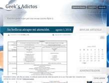 Tablet Screenshot of geeksadictos.wordpress.com