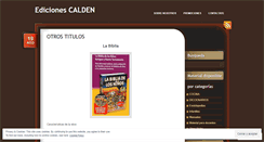 Desktop Screenshot of edicionescalden.wordpress.com