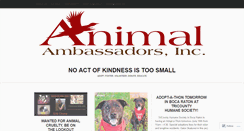 Desktop Screenshot of animalambassadors.wordpress.com