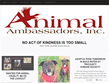 Tablet Screenshot of animalambassadors.wordpress.com