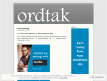 Tablet Screenshot of ordtak.wordpress.com
