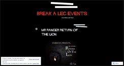 Desktop Screenshot of breakalegevents.wordpress.com