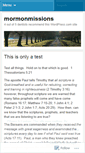 Mobile Screenshot of mormonmissions.wordpress.com