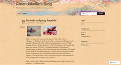 Desktop Screenshot of amandakellie.wordpress.com