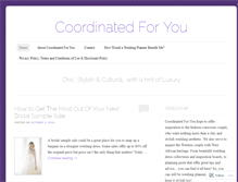 Tablet Screenshot of coordinatedforyou.wordpress.com