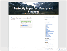 Tablet Screenshot of perfectlyimperfectfamilyandfinances.wordpress.com