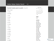 Tablet Screenshot of belajardeteksi.wordpress.com