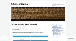 Desktop Screenshot of inpraiseofcopying.wordpress.com