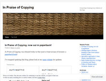 Tablet Screenshot of inpraiseofcopying.wordpress.com