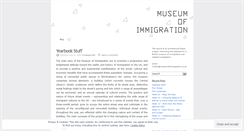 Desktop Screenshot of museumofimmigration.wordpress.com