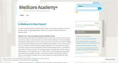 Desktop Screenshot of medicareacademy.wordpress.com