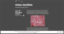 Desktop Screenshot of misstextiles.wordpress.com